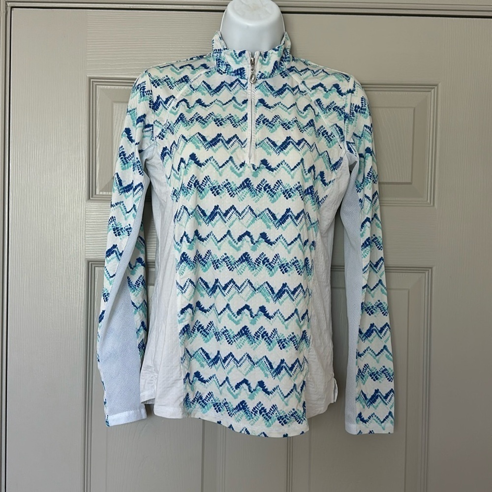 San Soleil UV50 Cooling 1/3 Zip Long Sleeves Top